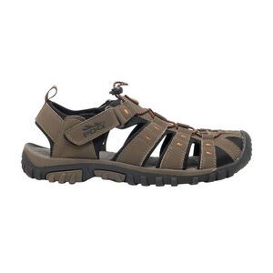 PDQ Youth Boys Toggle & Touch Fastening Synthetic Nubuck Trail Sandals / Dark Ta